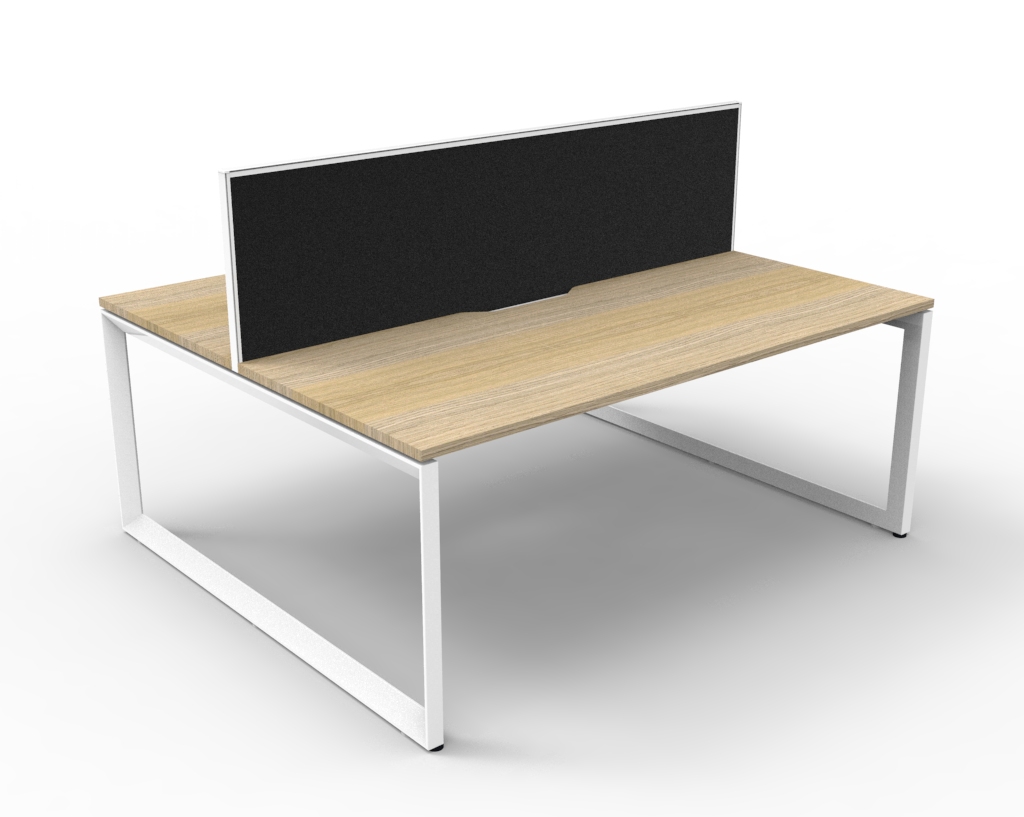Loop 2 Person Double Sided Workstation - With Screen
